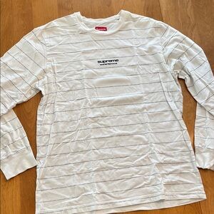 Supreme White Long Sleeve Men’s T Shirt